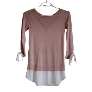 Camber & Grace XXS dusty rose office professional blouse long sleeves